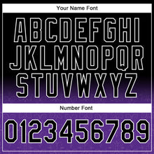 Load image into Gallery viewer, Custom Stitched Black Purple-White 3D Pattern Design Fade Floral Sports Pullover Sweatshirt Hoodie