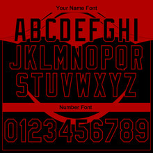 Загрузить изображение в средство просмотра галереи, Custom Stitched Black Red 3D Pattern Design Line Sports Pullover Sweatshirt Hoodie