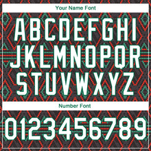 Laden Sie das Bild in den Galerie-Viewer, Custom Stitched Black White Kelly Green-Red 3D Pattern Design Geometric Shape Sports Pullover Sweatshirt Hoodie