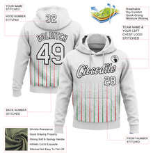 Загрузить изображение в средство просмотра галереи, Custom Stitched White Red Green-Black 3D Pattern Design Line Sports Pullover Sweatshirt Hoodie