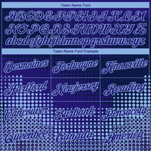 Laden Sie das Bild in den Galerie-Viewer, Custom Stitched Dark Purple Light Blue-Navy 3D Pattern Design Modern Polka Dot Sports Pullover Sweatshirt Hoodie