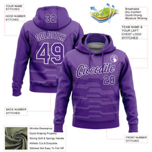 Загрузить изображение в средство просмотра галереи, Custom Stitched Purple White 3D Pattern Design Geometric Shape Sports Pullover Sweatshirt Hoodie