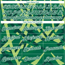 Laden Sie das Bild in den Galerie-Viewer, Custom Stitched Green Kelly Green-White 3D Pattern Design Geometric Shape Sports Pullover Sweatshirt Hoodie