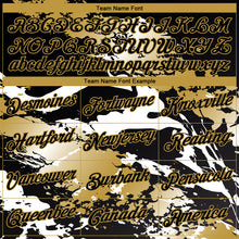 Load image into Gallery viewer, Custom Stitched Black Old Gold-White 3D Pattern Design Splash Sports Pullover Sweatshirt Hoodie