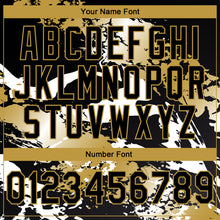 Load image into Gallery viewer, Custom Stitched Black Old Gold-White 3D Pattern Design Splash Sports Pullover Sweatshirt Hoodie