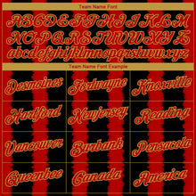 Загрузить изображение в средство просмотра галереи, Custom Stitched Black Red-Old Gold 3D Pattern Design Line Sports Pullover Sweatshirt Hoodie