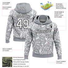 Загрузить изображение в средство просмотра галереи, Custom Stitched Gray White-Black 3D Pattern Design Grunge Art Sports Pullover Sweatshirt Hoodie