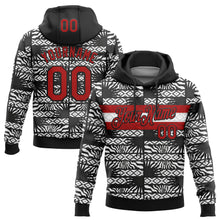 Загрузить изображение в средство просмотра галереи, Custom Stitched Black Red-White 3D Pattern Design Geometric Shape Sports Pullover Sweatshirt Hoodie