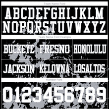 Load image into Gallery viewer, Custom Black White-Gray 3D Pattern Splash Authentic Football Jersey