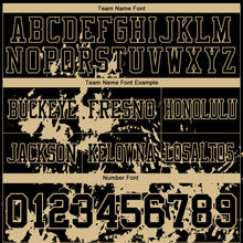 Load image into Gallery viewer, Custom Black Vegas Gold 3D Pattern Splash Authentic Football Jersey