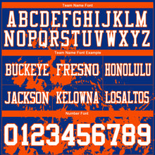 Загрузить изображение в средство просмотра галереи, Custom Royal White-Orange 3D Pattern Splash Authentic Football Jersey