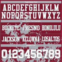 Загрузить изображение в средство просмотра галереи, Custom Crimson White-Gray 3D Pattern Splash Authentic Football Jersey