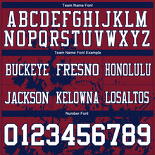 Загрузить изображение в средство просмотра галереи, Custom Crimson White-Navy 3D Pattern Splash Authentic Football Jersey