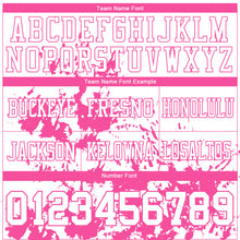 Laden Sie das Bild in den Galerie-Viewer, Custom White Pink 3D Pattern Splash Authentic Football Jersey