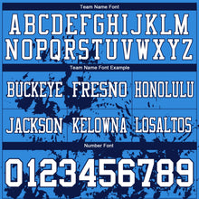 Загрузить изображение в средство просмотра галереи, Custom Powder Blue White-Navy 3D Pattern Splash Authentic Football Jersey