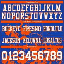 Загрузить изображение в средство просмотра галереи, Custom Thunder Blue White-Orange 3D Pattern Splash Authentic Football Jersey
