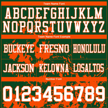 Charger l'image dans la galerie, Custom Green White-Orange 3D Pattern Splash Authentic Football Jersey
