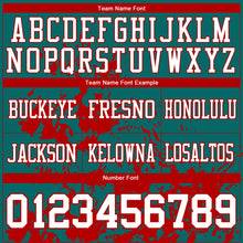 Загрузить изображение в средство просмотра галереи, Custom Teal White-Red 3D Pattern Splash Authentic Football Jersey