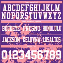 Load image into Gallery viewer, Custom Purple White-Medium Pink 3D Pattern Splash Authentic Football Jersey