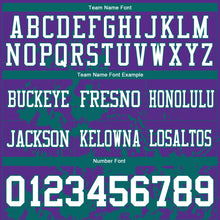 Load image into Gallery viewer, Custom Purple White-Teal 3D Pattern Splash Authentic Football Jersey