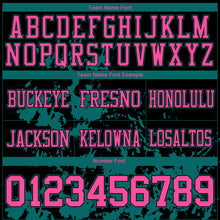 Load image into Gallery viewer, Custom Black Pink-Teal 3D Pattern Splash Authentic Football Jersey