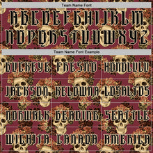 Load image into Gallery viewer, Custom Burgundy Black-City Cream 3D Skull Roses Gothic Vintage Sports Pullover Sweatshirt Hoodie