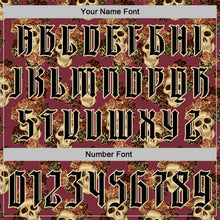 Load image into Gallery viewer, Custom Burgundy Black-City Cream 3D Skull Roses Gothic Vintage Sports Pullover Sweatshirt Hoodie