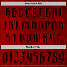 Load image into Gallery viewer, Custom Red Black 3D Skull Gothic Faith Holy Vintage Sports Pullover Sweatshirt Hoodie