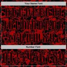 Load image into Gallery viewer, Custom Red Black 3D Skull Gothic Vintage Sports Pullover Sweatshirt Hoodie