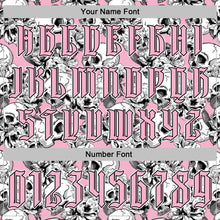 Load image into Gallery viewer, Custom Light Pink Black-White 3D Skull Roses Gothic Sports Pullover Sweatshirt Hoodie