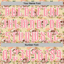 Load image into Gallery viewer, Custom Cream Medium Pink-White 3D Skull Roses Gothic Vintage Sports Pullover Sweatshirt Hoodie