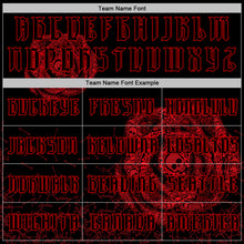 Load image into Gallery viewer, Custom Black Red 3D Skull Roses Gothic Vintage Sports Pullover Sweatshirt Hoodie