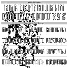 Загрузить изображение в средство просмотра галереи, Custom White Black 3D Skull Gothic Floral Sports Pullover Sweatshirt Hoodie