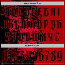 Load image into Gallery viewer, Custom Red Black 3D Skull Gothic Splash Vintage Grunge Art Sports Pullover Sweatshirt Hoodie