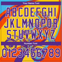 Laden Sie das Bild in den Galerie-Viewer, Custom Stitched Yellow Purple Orange-White 3D Pattern Design Motorcycle Motocross Racing Sports Pullover Sweatshirt Hoodie