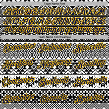 Laden Sie das Bild in den Galerie-Viewer, Custom Stitched White Navy-Gold 3D Pattern Design Tribal Ethnic Native American Sports Pullover Sweatshirt Hoodie