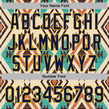 Laden Sie das Bild in den Galerie-Viewer, Custom Stitched City Cream Navy-Gold 3D Pattern Design Tribal Ethnic Native American Sports Pullover Sweatshirt Hoodie