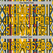 Load image into Gallery viewer, Custom Stitched Gold Black 3D Pattern Design Tribal Ethnic Native American Sports Pullover Sweatshirt Hoodie