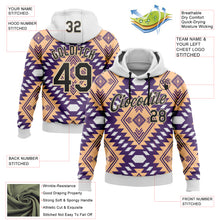 Laden Sie das Bild in den Galerie-Viewer, Custom Stitched White Black-City Cream 3D Pattern Design Tribal Ethnic Native American Sports Pullover Sweatshirt Hoodie