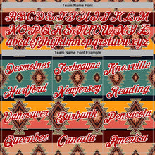 Load image into Gallery viewer, Custom Stitched Brown Red-White 3D Pattern Design Tribal Ethnic Native American Sports Pullover Sweatshirt Hoodie