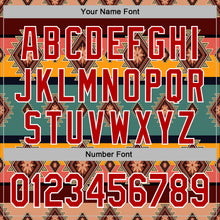 Load image into Gallery viewer, Custom Stitched Brown Red-White 3D Pattern Design Tribal Ethnic Native American Sports Pullover Sweatshirt Hoodie