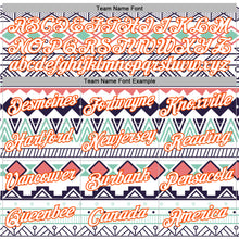 Laden Sie das Bild in den Galerie-Viewer, Custom Stitched White Orange 3D Pattern Design Tribal Ethnic Native American Sports Pullover Sweatshirt Hoodie