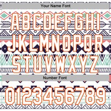 Laden Sie das Bild in den Galerie-Viewer, Custom Stitched White Orange 3D Pattern Design Tribal Ethnic Native American Sports Pullover Sweatshirt Hoodie