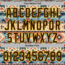 Laden Sie das Bild in den Galerie-Viewer, Custom Stitched Cream Brown-Yellow 3D Pattern Design Tribal Ethnic Native American Sports Pullover Sweatshirt Hoodie