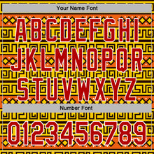 Load image into Gallery viewer, Custom Stitched Gold Red-White 3D Pattern Design Tribal Ethnic Native American Sports Pullover Sweatshirt Hoodie