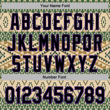 Laden Sie das Bild in den Galerie-Viewer, Custom Stitched City Cream Black-Purple 3D Pattern Design Tribal Ethnic Native American Sports Pullover Sweatshirt Hoodie