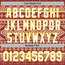 Laden Sie das Bild in den Galerie-Viewer, Custom Stitched Red White-Yellow 3D Pattern Design Tribal Ethnic Native American Sports Pullover Sweatshirt Hoodie