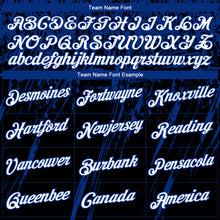 Laden Sie das Bild in den Galerie-Viewer, Custom Stitched Black White-Royal 3D Pattern Design Splash Grunge Art Sports Pullover Sweatshirt Hoodie