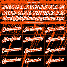 Laden Sie das Bild in den Galerie-Viewer, Custom Stitched Black White-Orange 3D Pattern Design Splash Grunge Art Sports Pullover Sweatshirt Hoodie