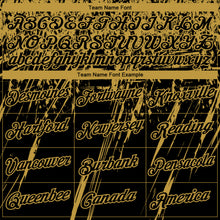 Load image into Gallery viewer, Custom Stitched Black Old Gold 3D Pattern Design Splash Grunge Art Sports Pullover Sweatshirt Hoodie